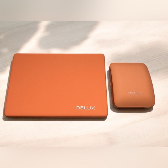 DELUX PockCombo Portable Keyboard and Mouse Wireless with Protective Case Orange - Picture 2 of 14